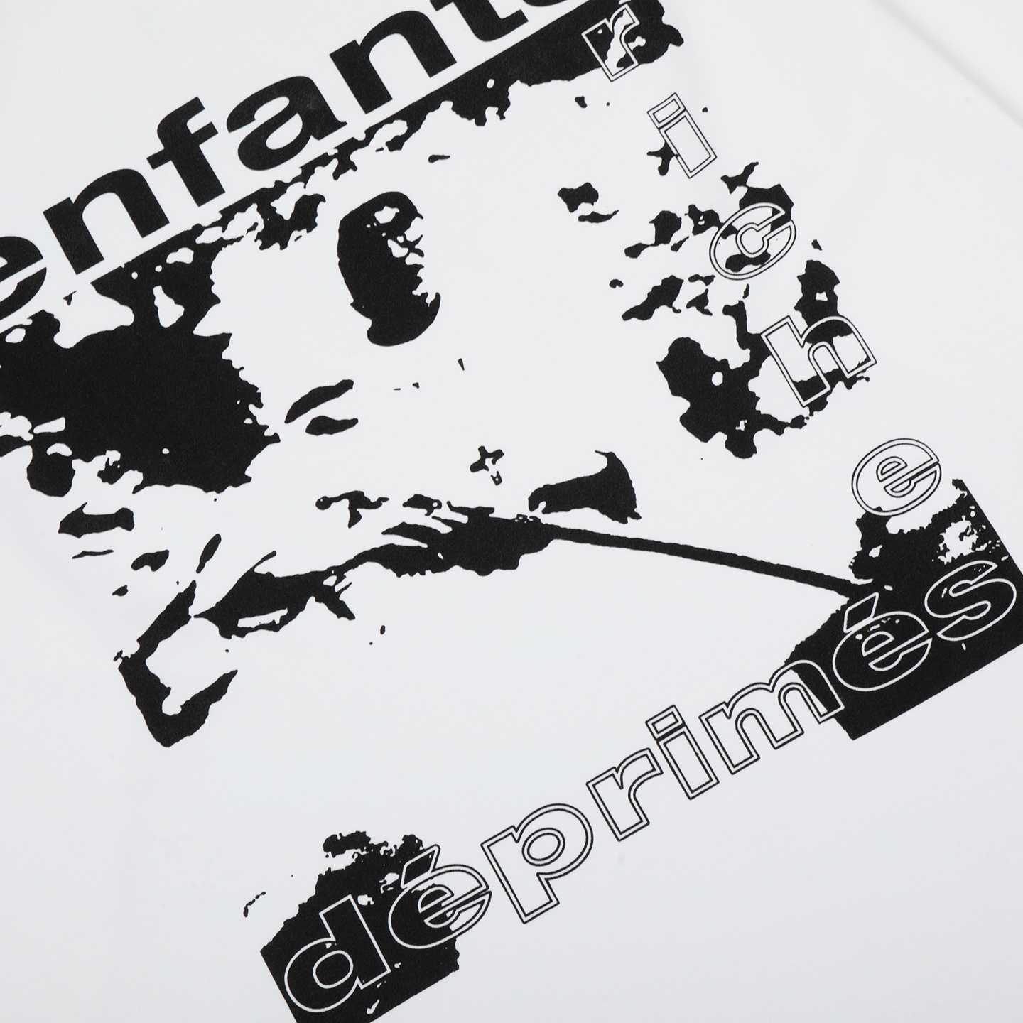 Enfants Riches Déprimés Nun/Gun Long-Sleeve T-Shirt 'Faded Ivory/Black' - DesignerGu