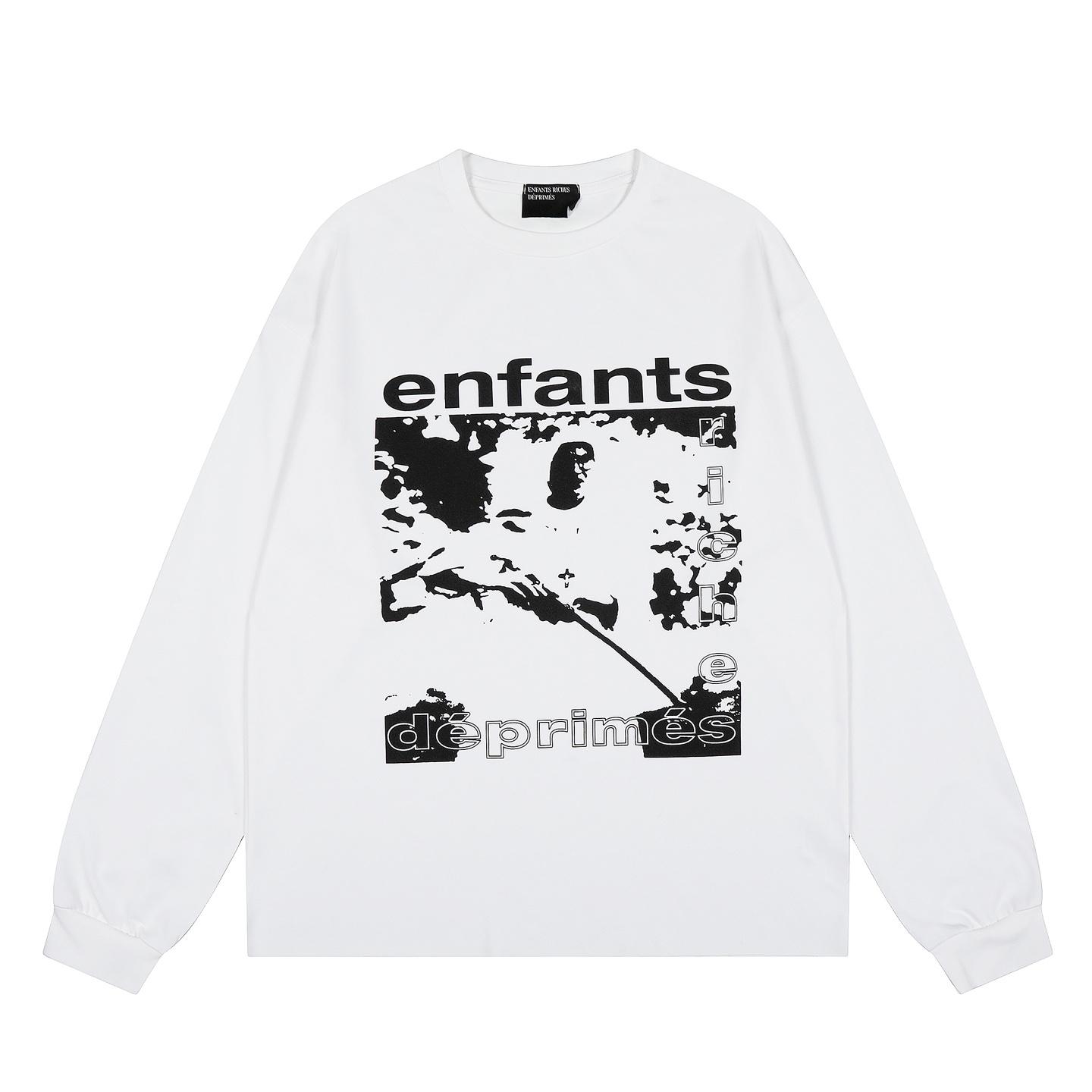 Enfants Riches Déprimés Nun/Gun Long-Sleeve T-Shirt 'Faded Ivory/Black' - DesignerGu