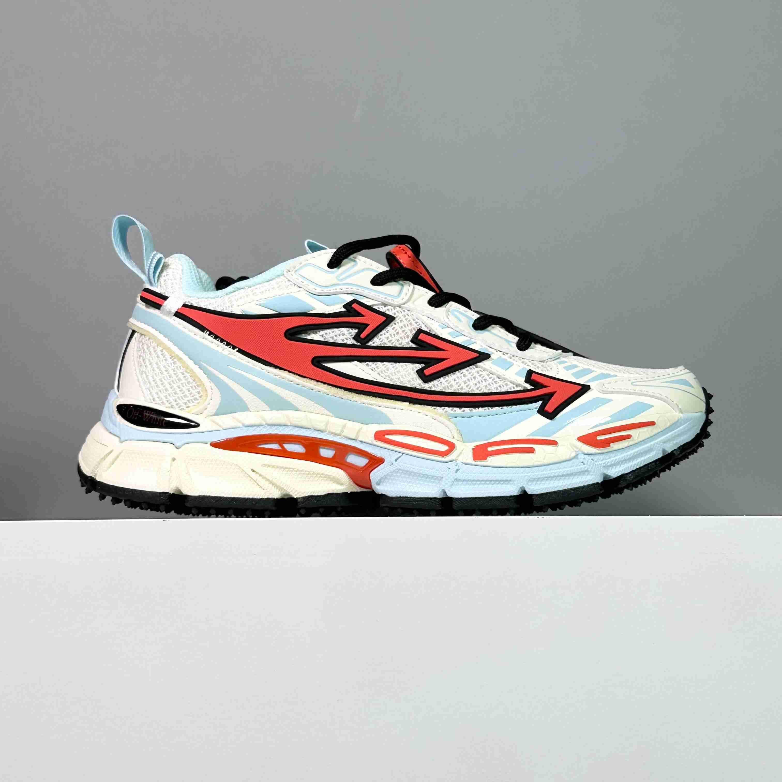 Off-White White & Blue 'Be Right Back' Mesh Sneakers - DesignerGu