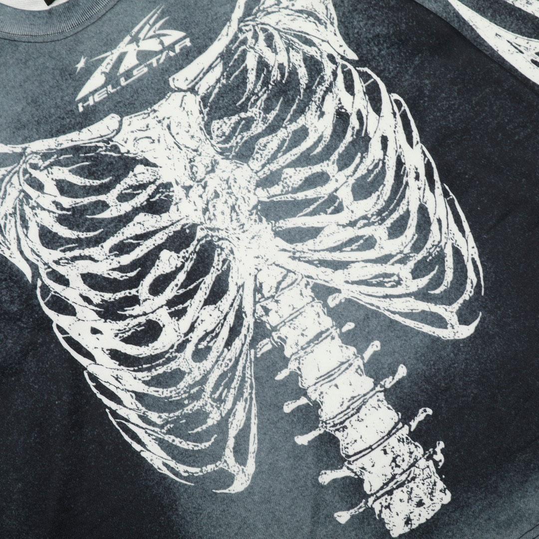 Hellstar Skeleton Longsleeve Grey - DesignerGu