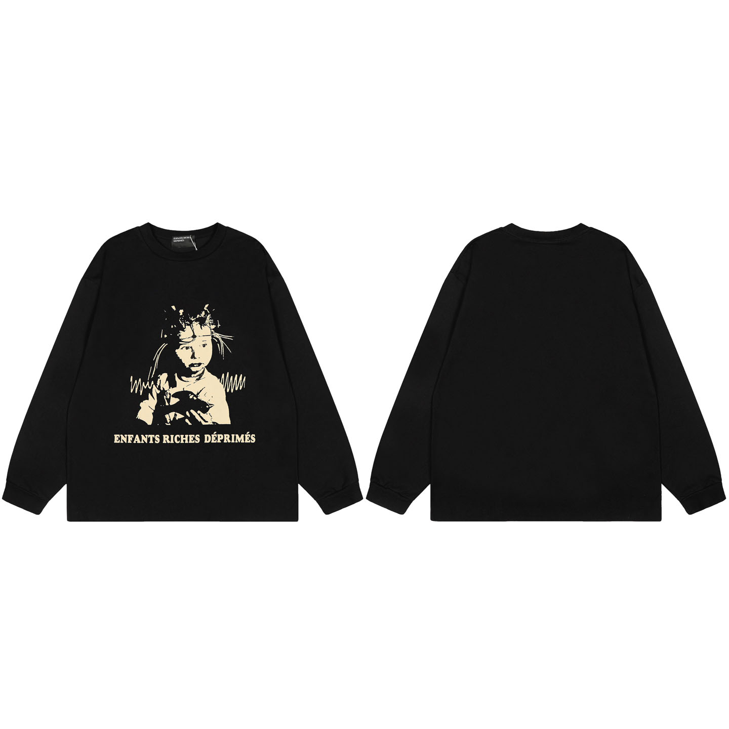 Enfants Riches Déprimés Shock Therapy Long-Sleeve 'Faded Black/White' - DesignerGu