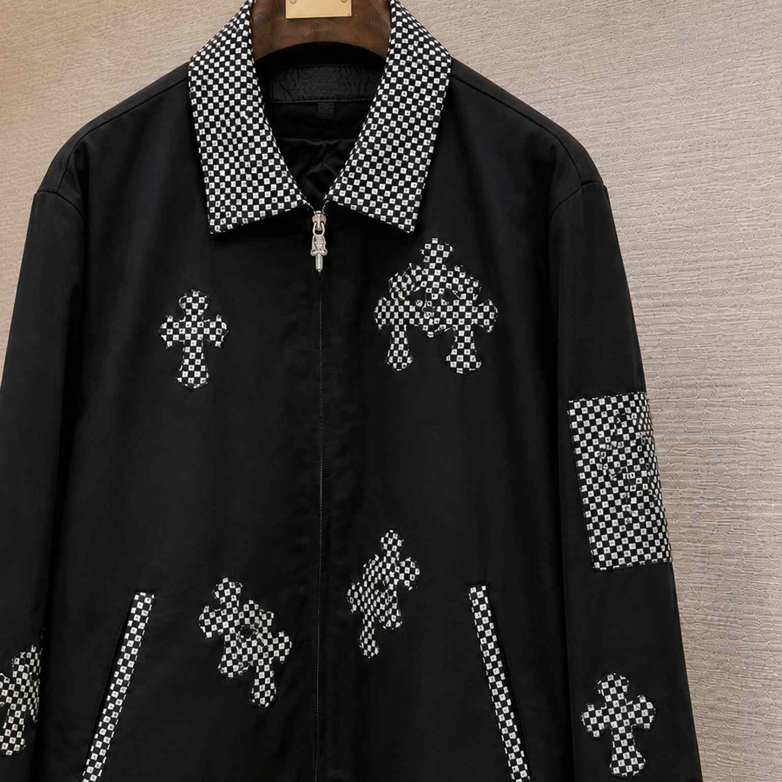 Chrome Hearts Checkerboard Cross Patch Jacket - DesignerGu