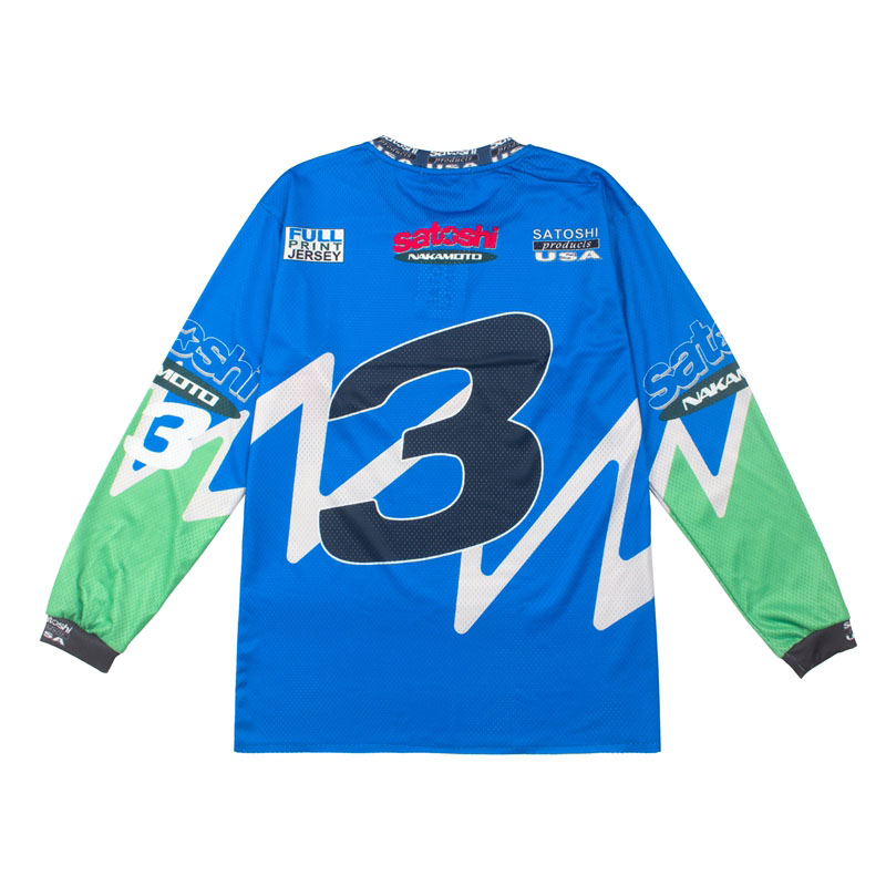 Satoshi Nakamoto Speedway Long-Sleeve 'Blue' - DesignerGu