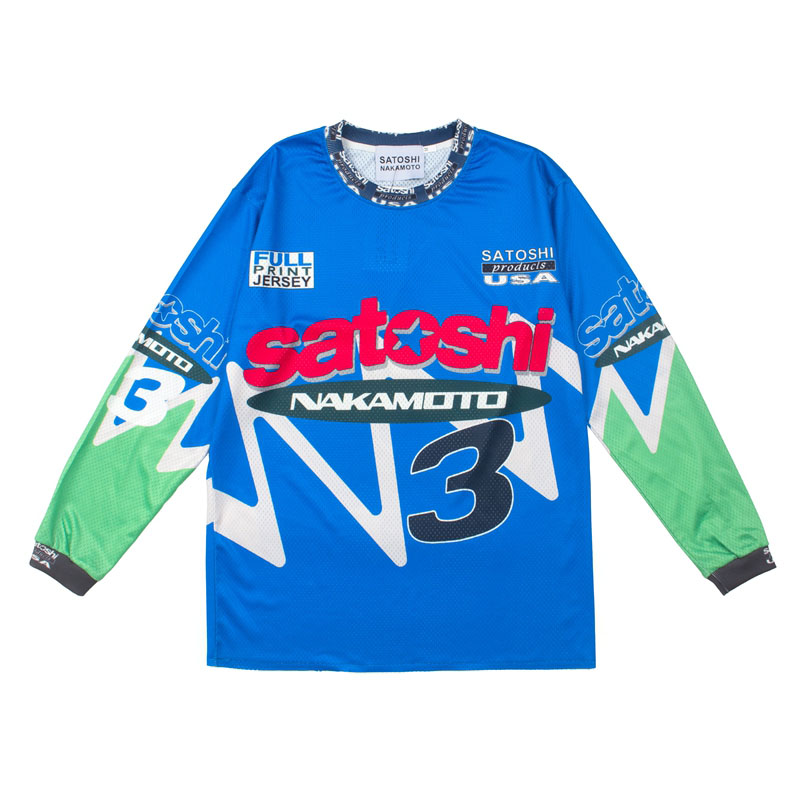 Satoshi Nakamoto Speedway Long-Sleeve 'Blue' - DesignerGu