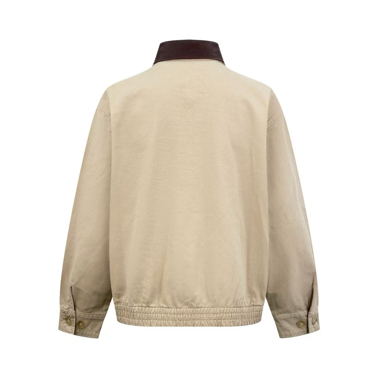 Prada Cotton Jacket With Leather Details - DesignerGu