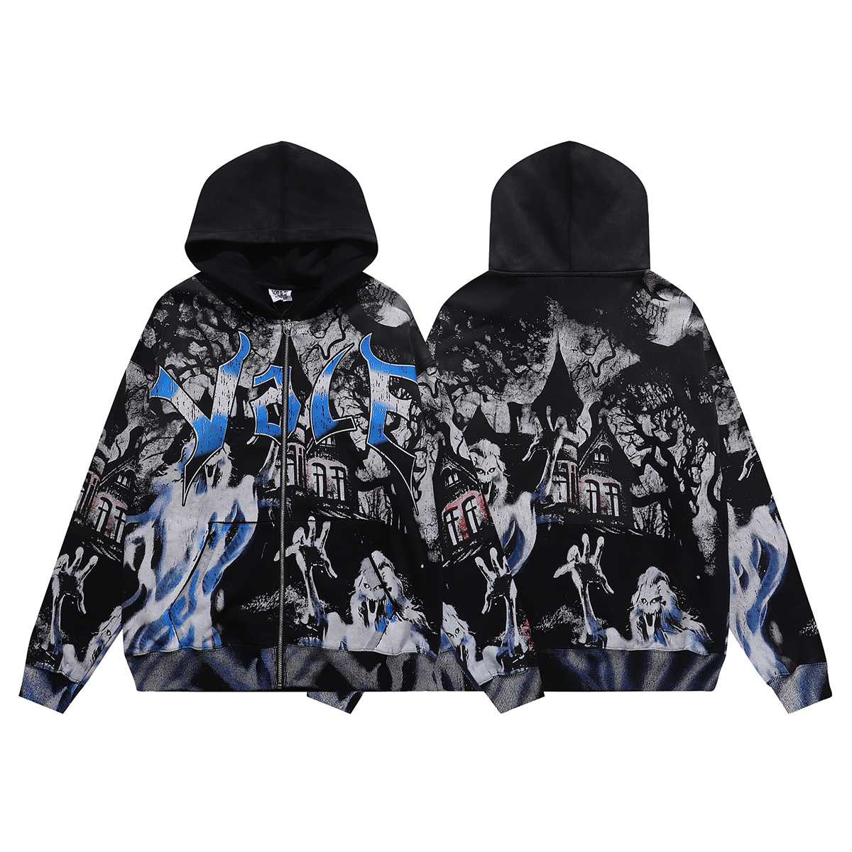Vale Forever Casper Zip Up Hoodie 'Black' - DesignerGu