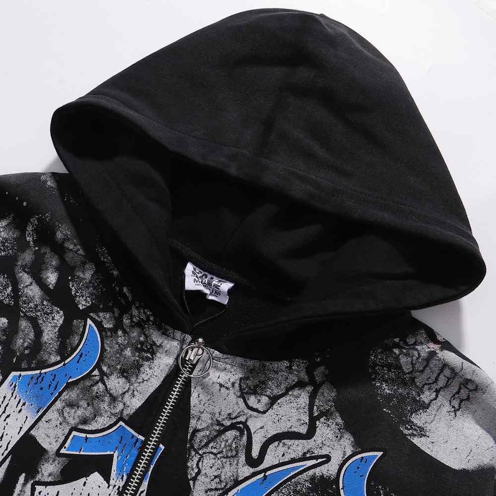 Vale Forever Casper Zip Up Hoodie 'Black' - DesignerGu