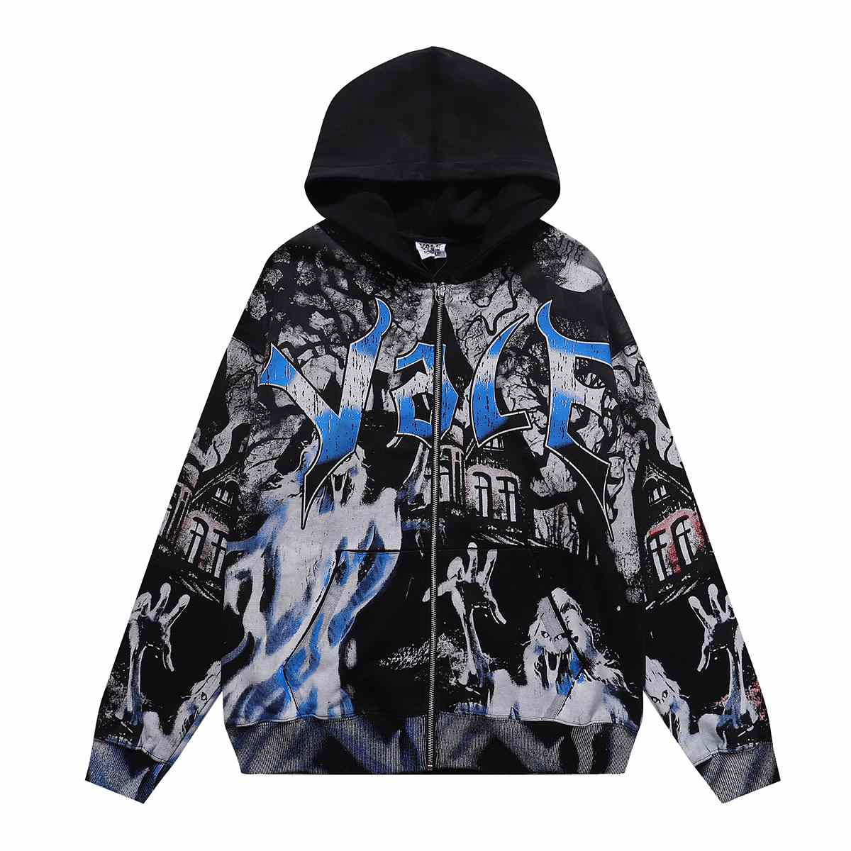 Vale Forever Casper Zip Up Hoodie 'Black' - DesignerGu