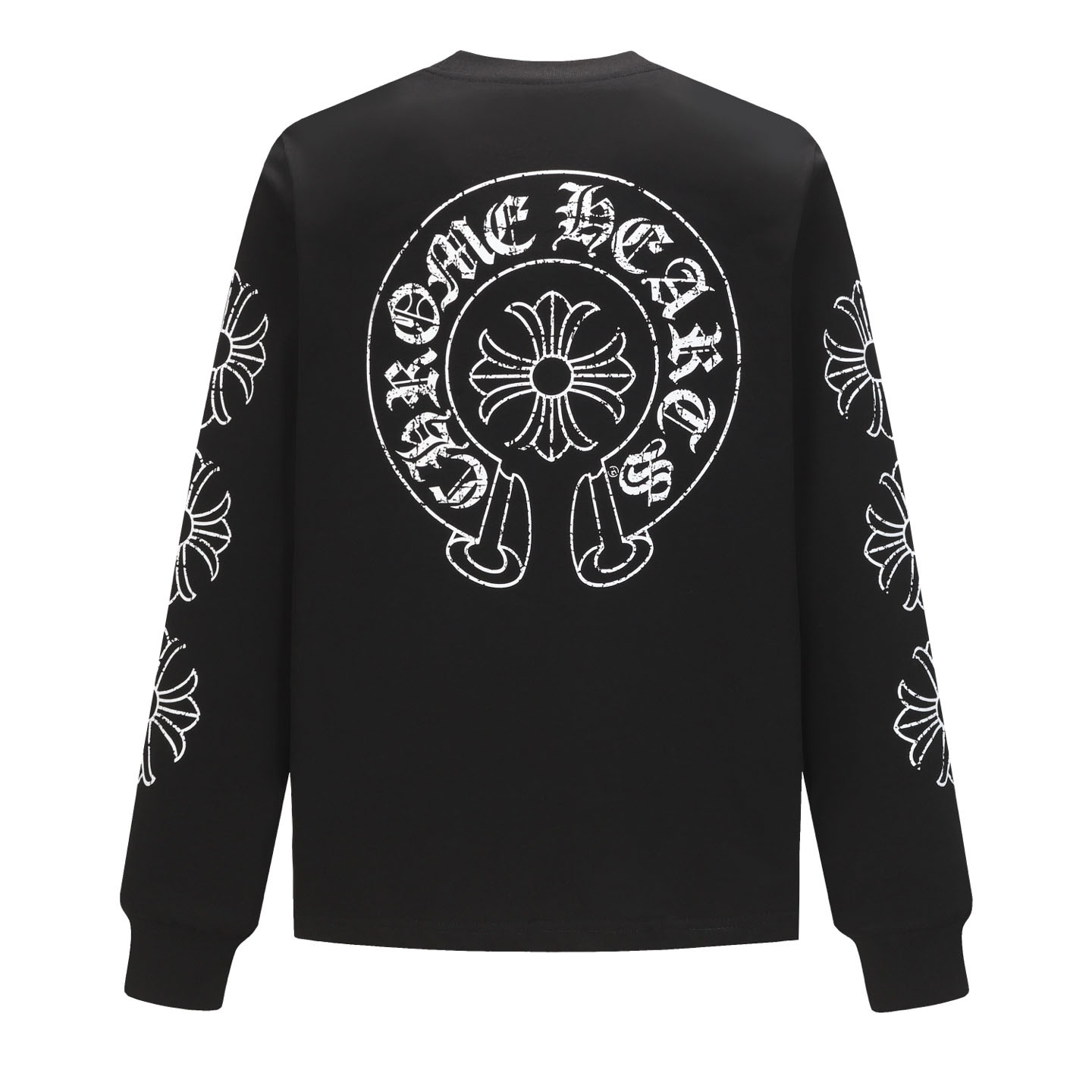 Chrome Hearts Cross Printed Cotton Long Sleeve Tee - DesignerGu