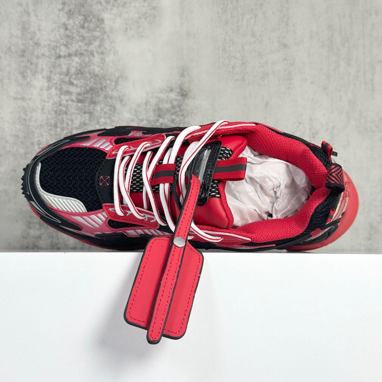 Off-White Be Right Back 'Black Red' Sneakers - DesignerGu