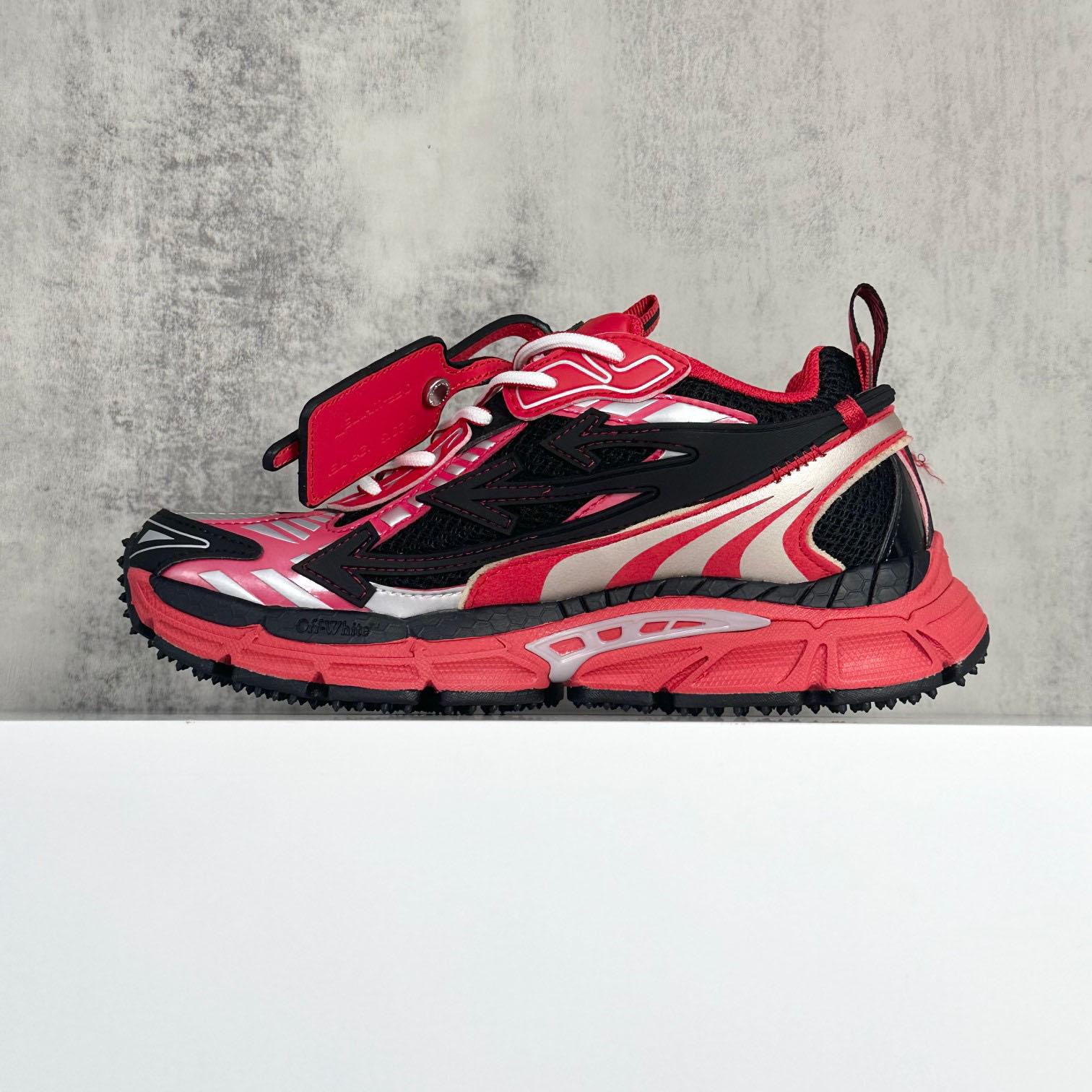 Off-White Be Right Back 'Black Red' Sneakers - DesignerGu