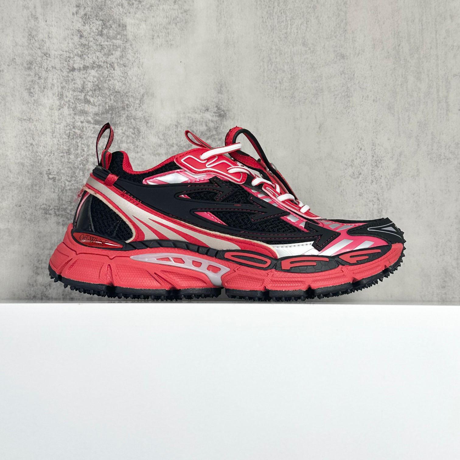 Off-White Be Right Back 'Black Red' Sneakers - DesignerGu