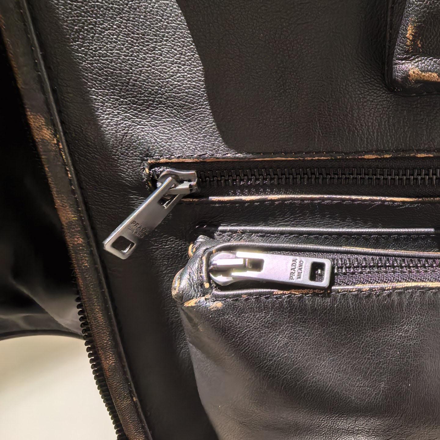 Prada Leather Cargo Vest - DesignerGu