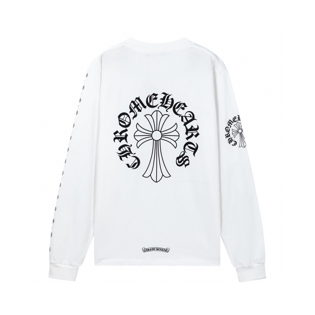 Chrome Hearts Long Sleeve Shirt 'White' - DesignerGu