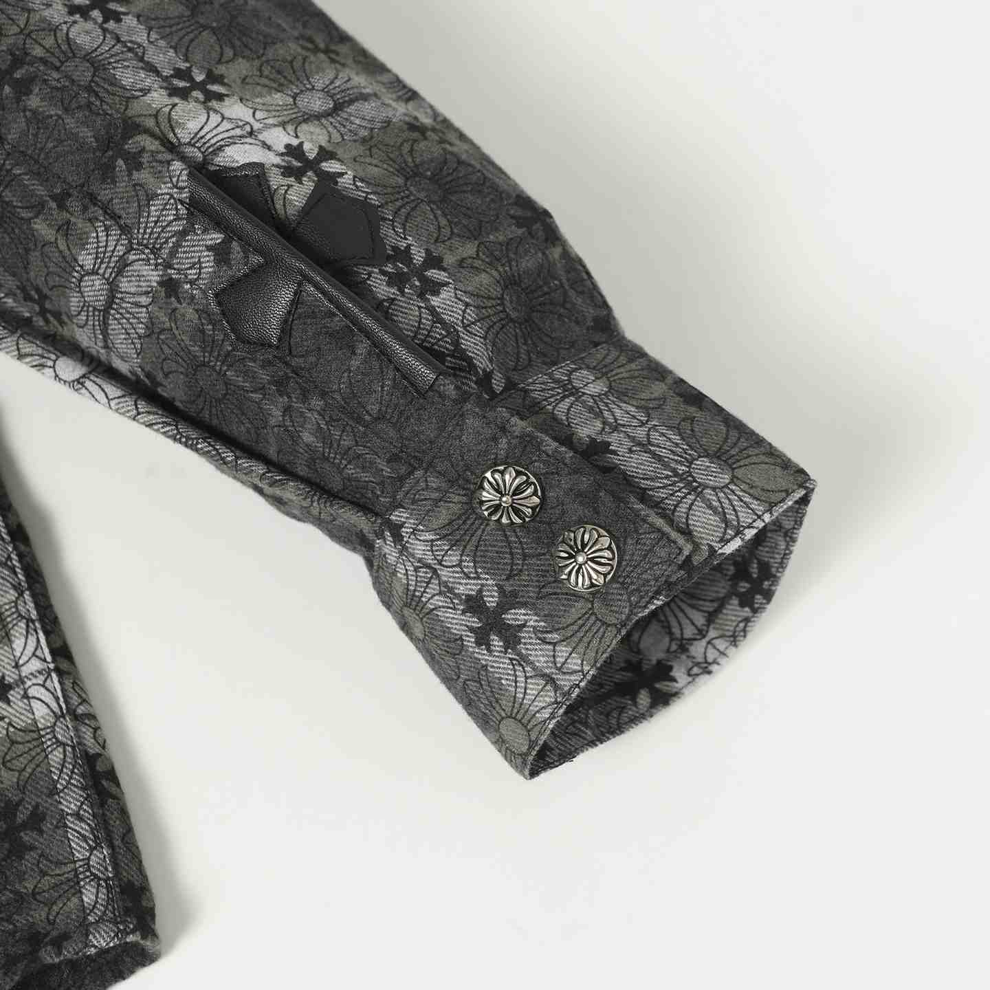 Chrome Hearts Monogram Cross Patch Flannel Shirt - DesignerGu