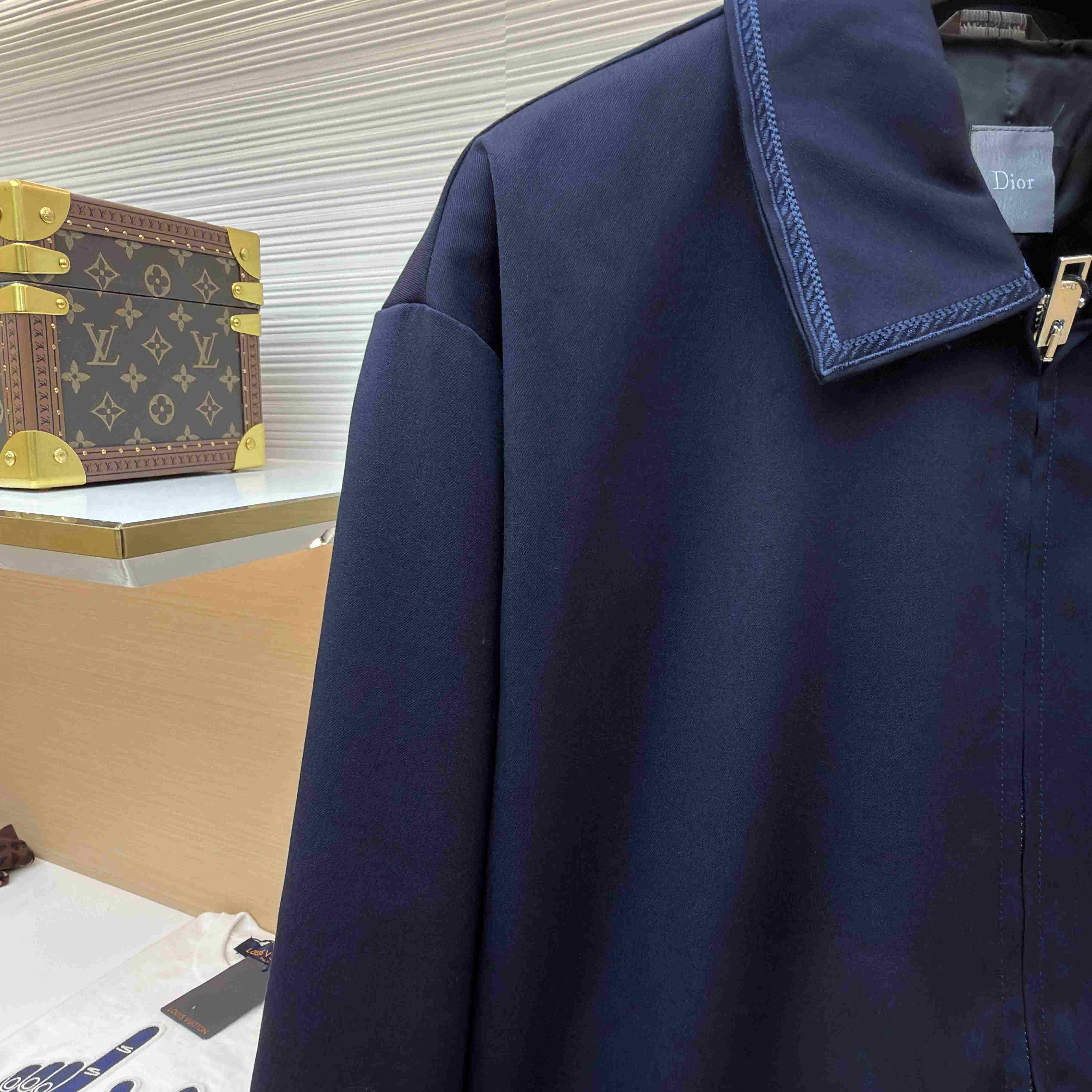 Dior Zipped Jacket With Dior Moulures Embroideries - DesignerGu