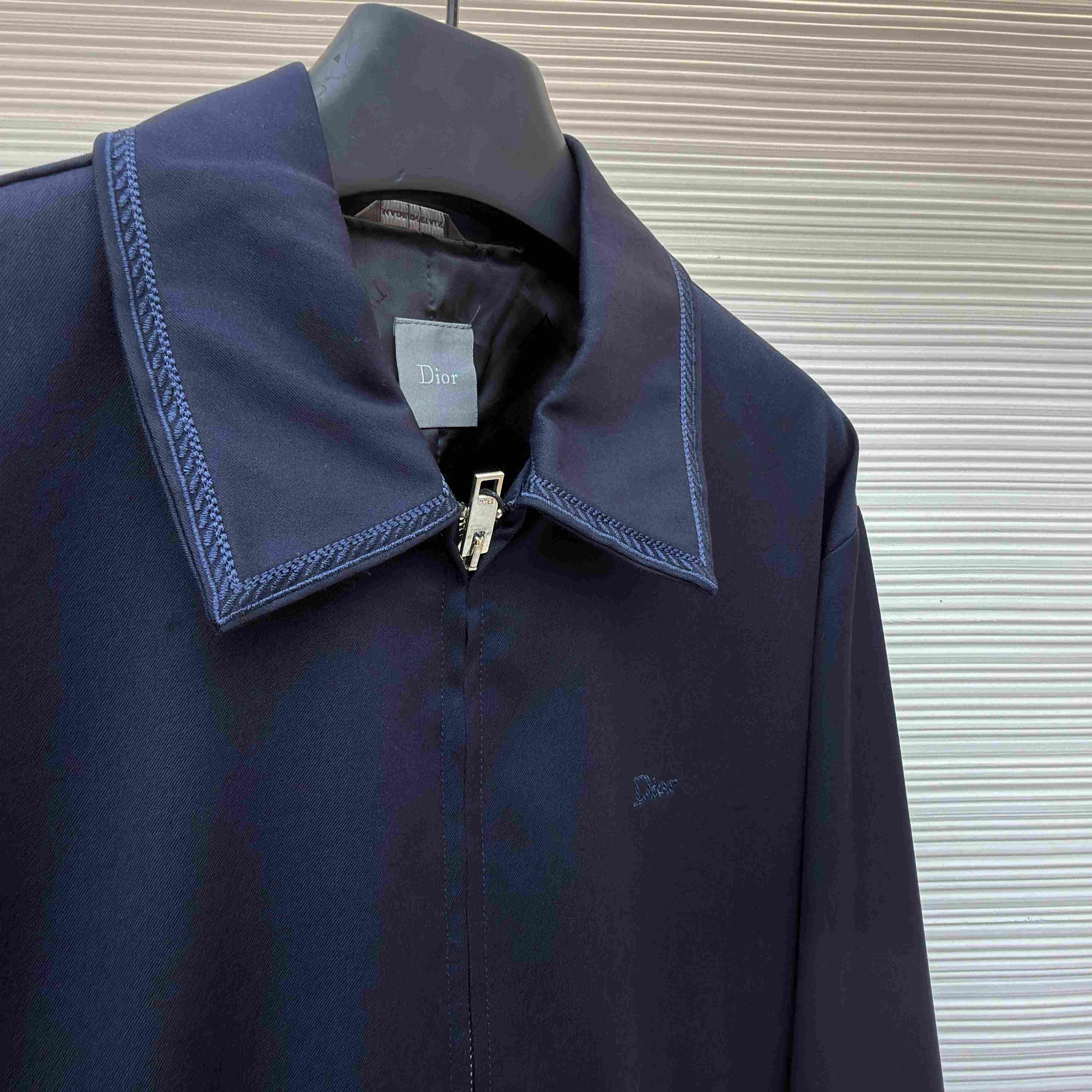 Dior Zipped Jacket With Dior Moulures Embroideries - DesignerGu