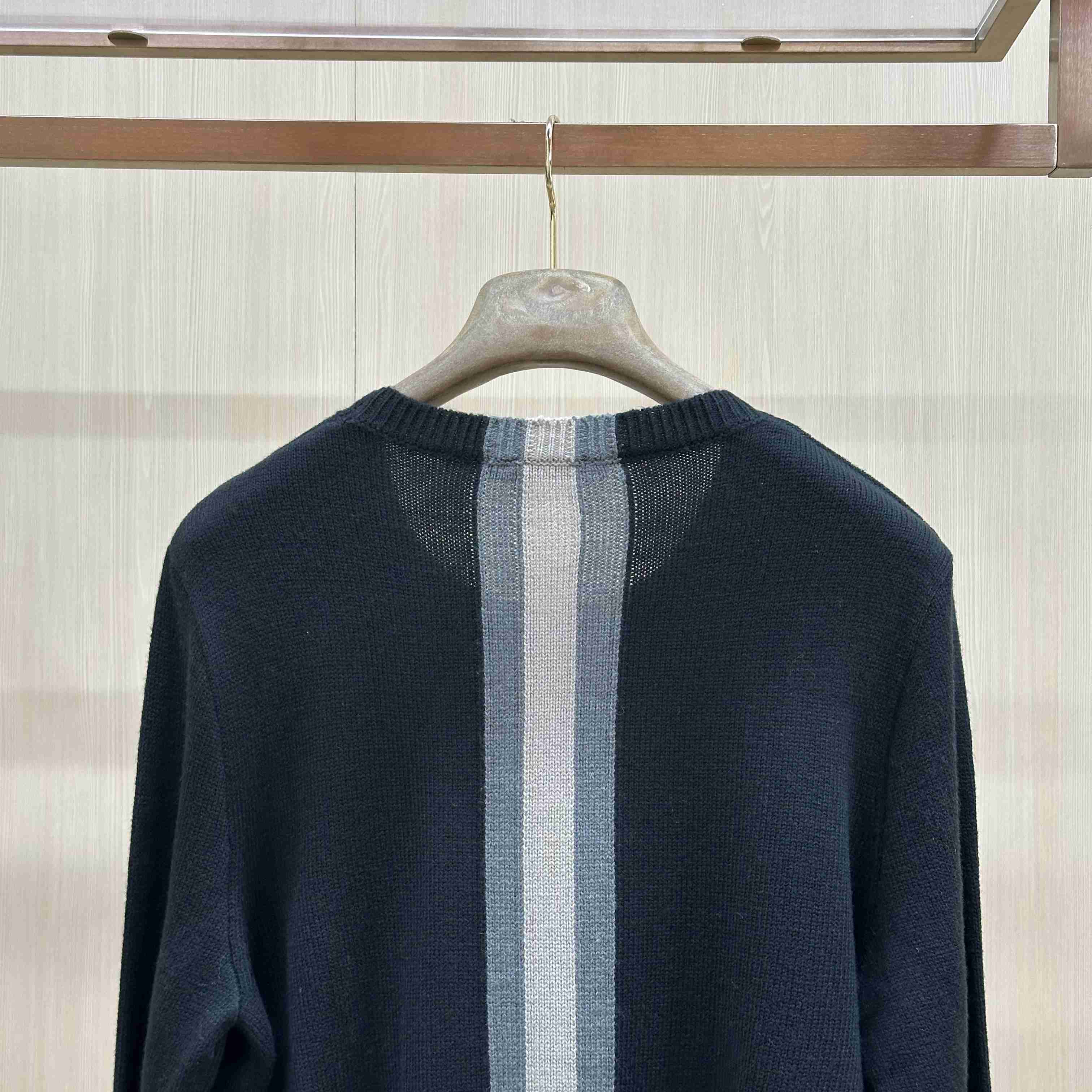 Gucci  Knit Wool Sweater With Muted Web - DesignerGu