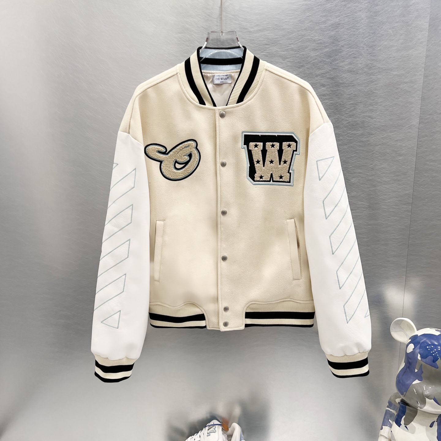 Off-White™ Logo-Patch Bomber Jacket - DesignerGu