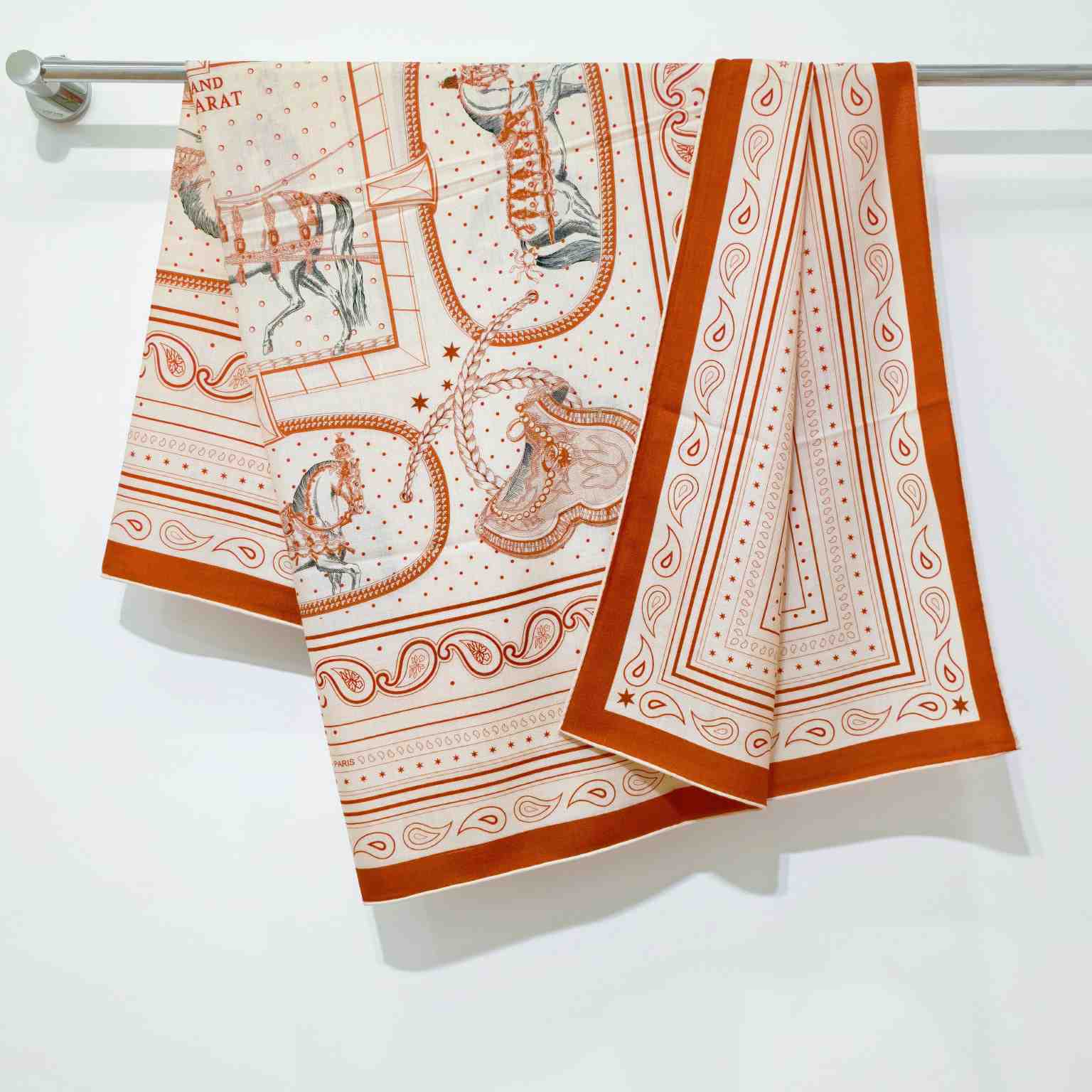 Hermes Grand Apparat Bandana Shawl 140 - DesignerGu
