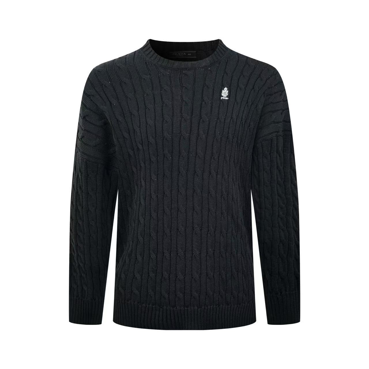 Prada Cotton Crew-Neck Sweater - DesignerGu