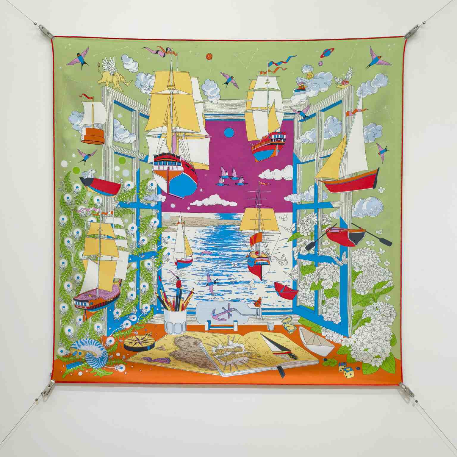 Hermes L'Esprit s'Envole Scarf 90 - DesignerGu