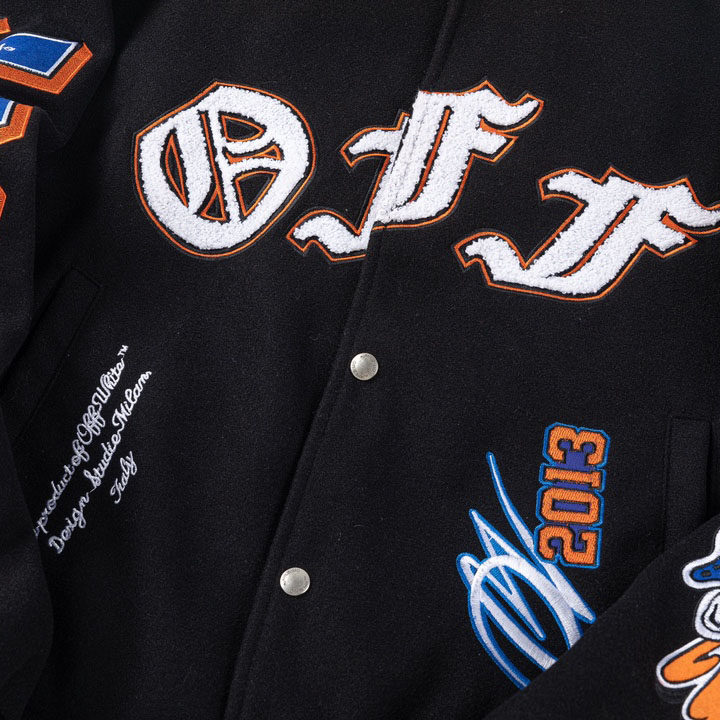 Off-White™ Chenille-Logo Bomber Jacket - DesignerGu