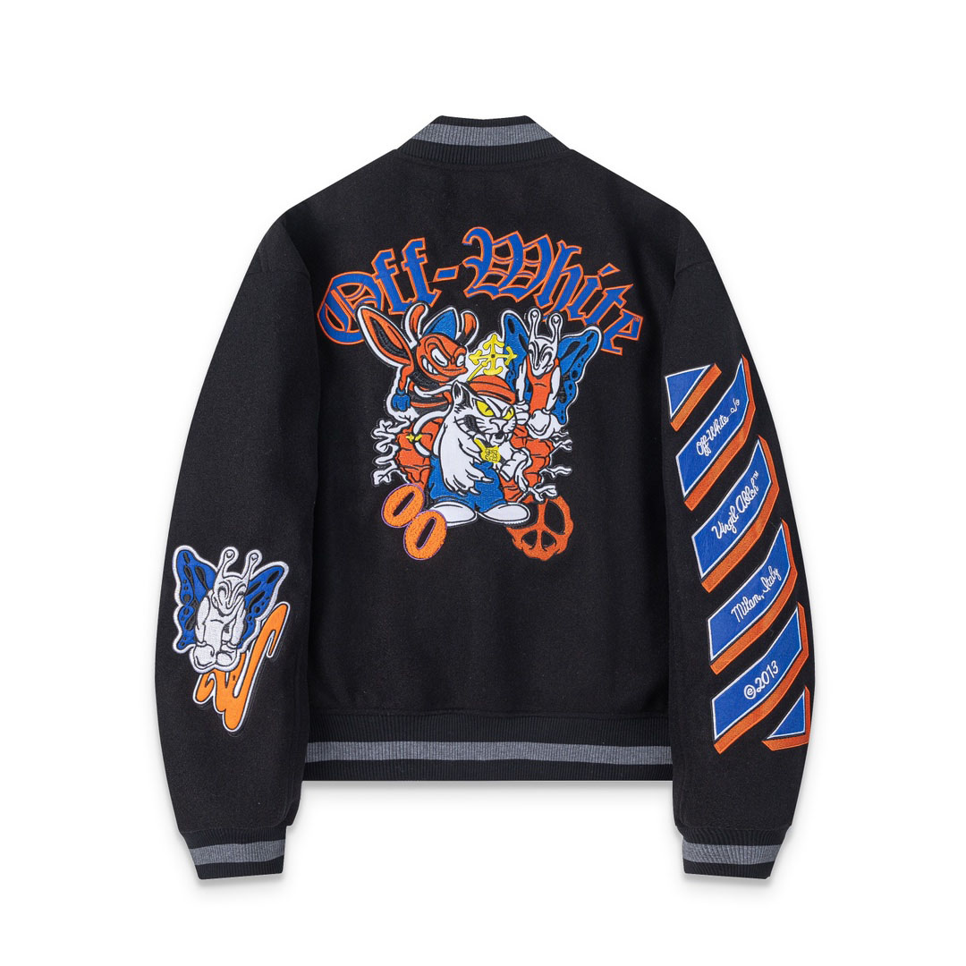 Off-White™ Chenille-Logo Bomber Jacket - DesignerGu