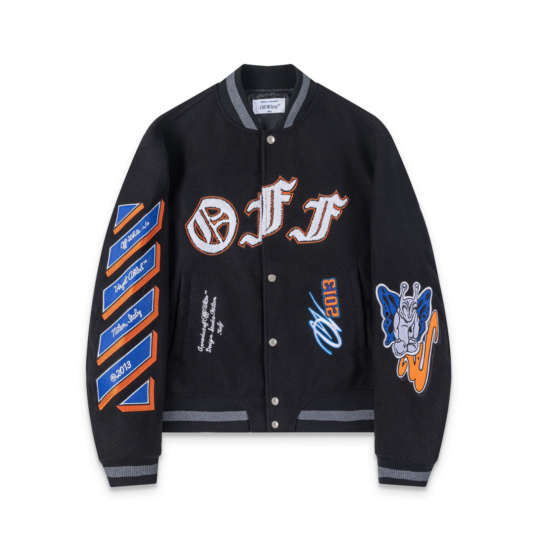 Off-White™ Chenille-Logo Bomber Jacket - DesignerGu