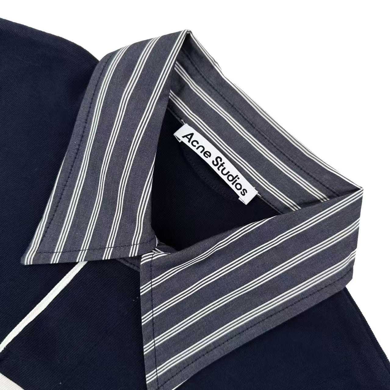 Acne Studios Striped Polo Sweatshirt - DesignerGu