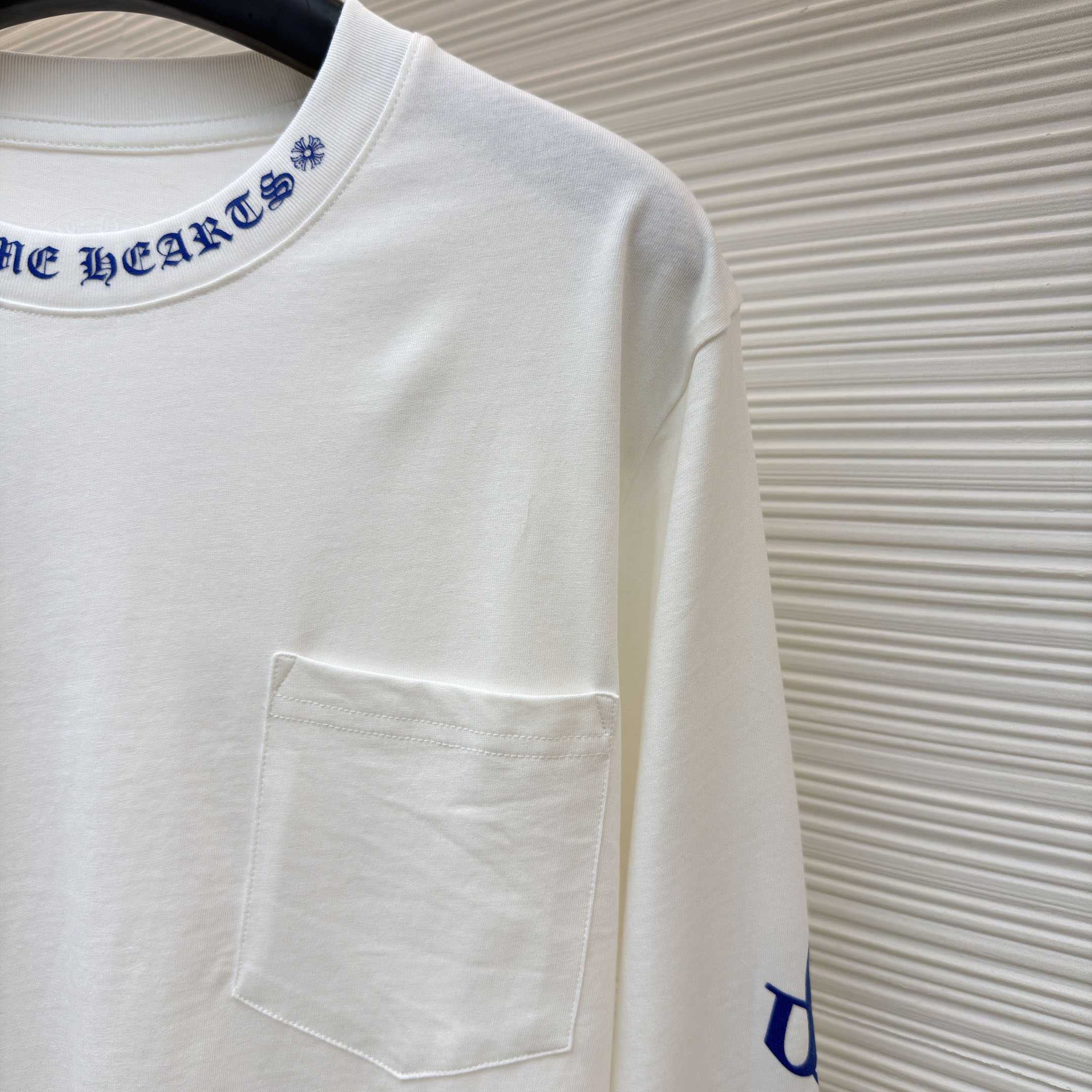 Chrome Hearts  Blue Neck Long Sleeve Tee - DesignerGu