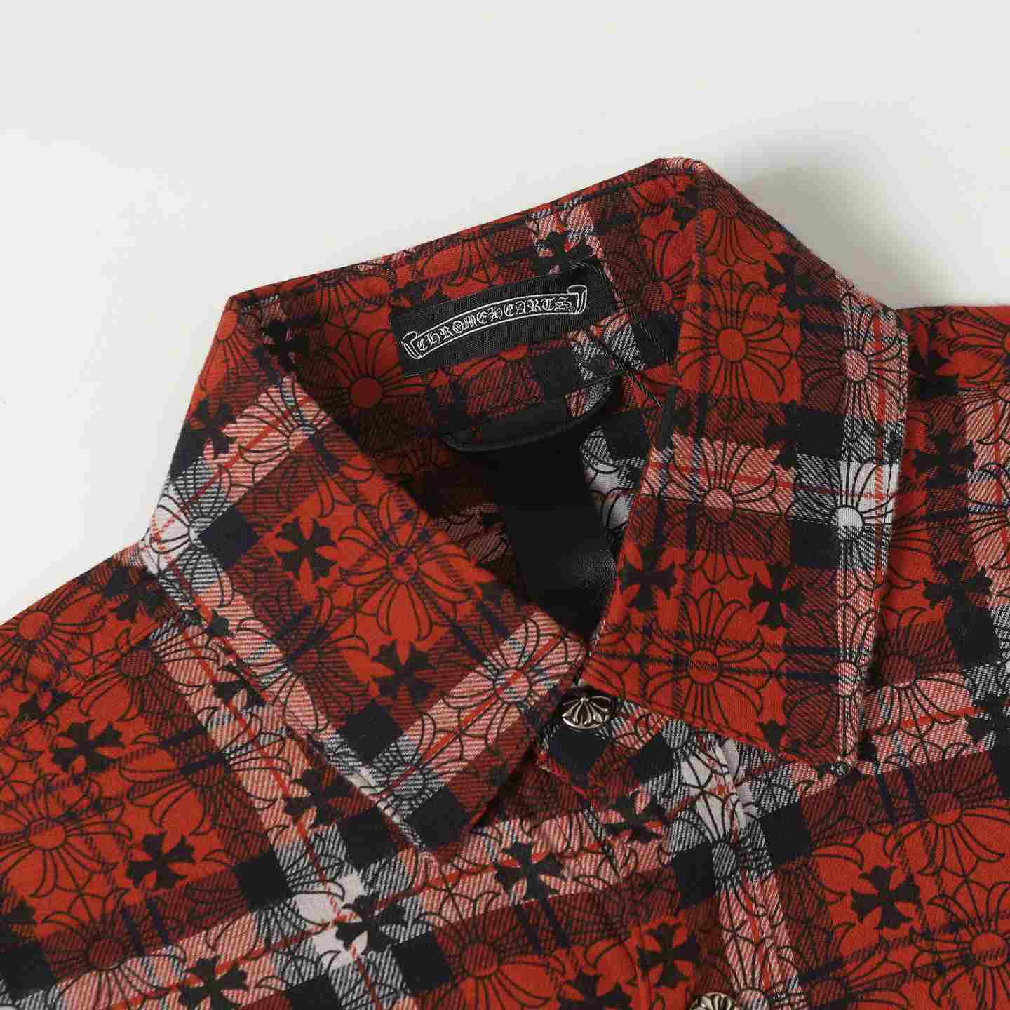 Chrome Hearts Cross Patch Flannel Shirt - DesignerGu