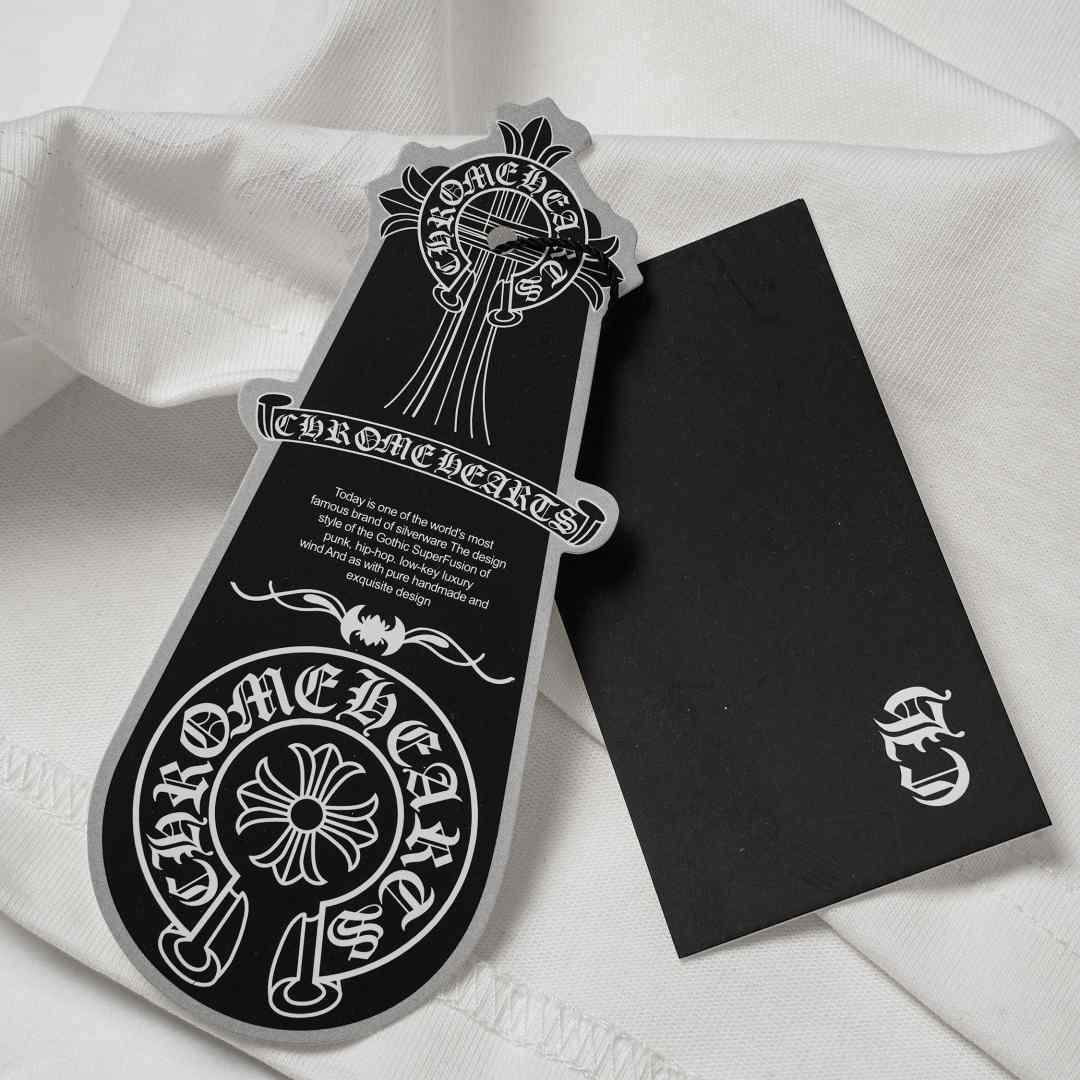 Chrome Hearts USA Script White Long Sleeve Tee - DesignerGu