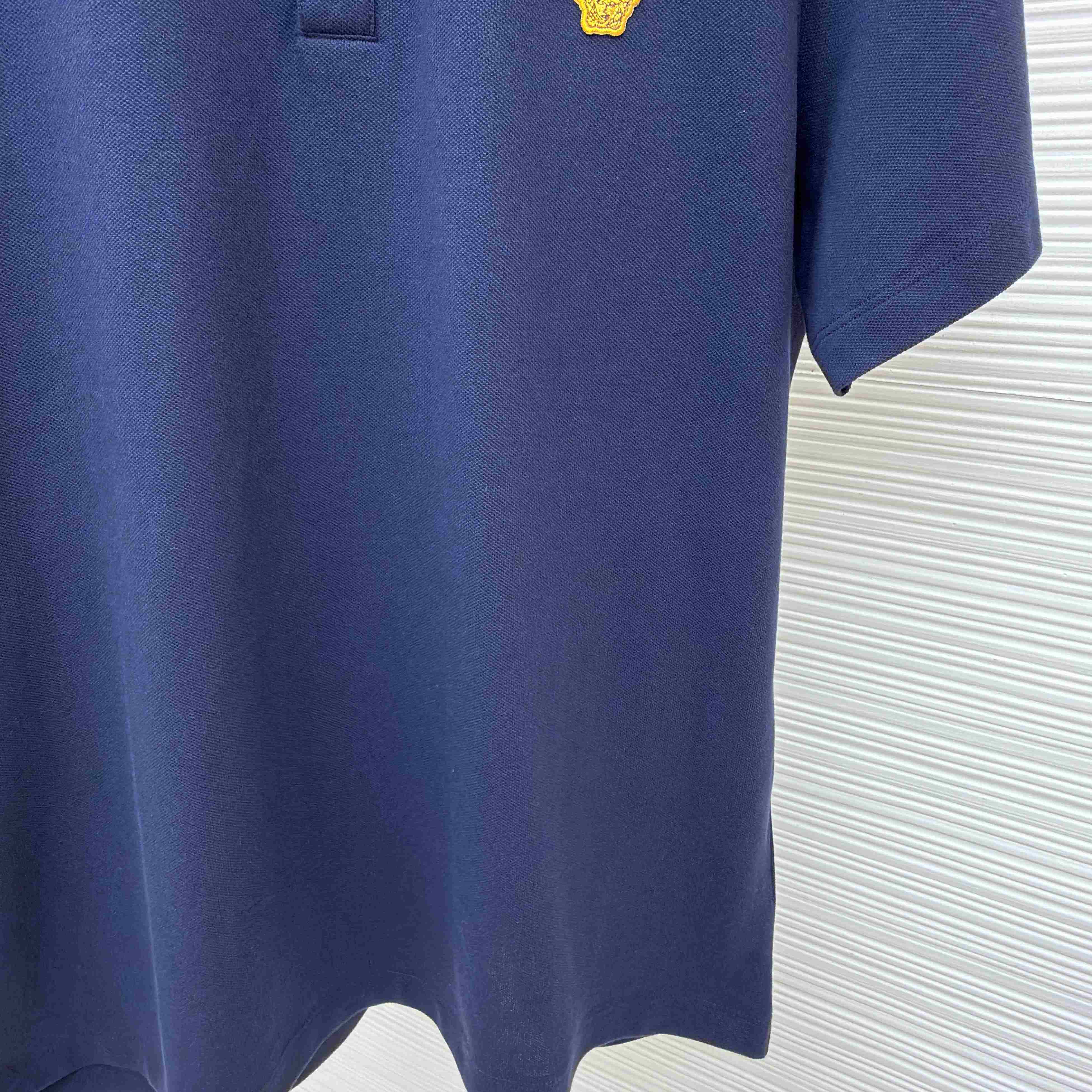 Versace Embroidered Cotton Piqué Polo - DesignerGu
