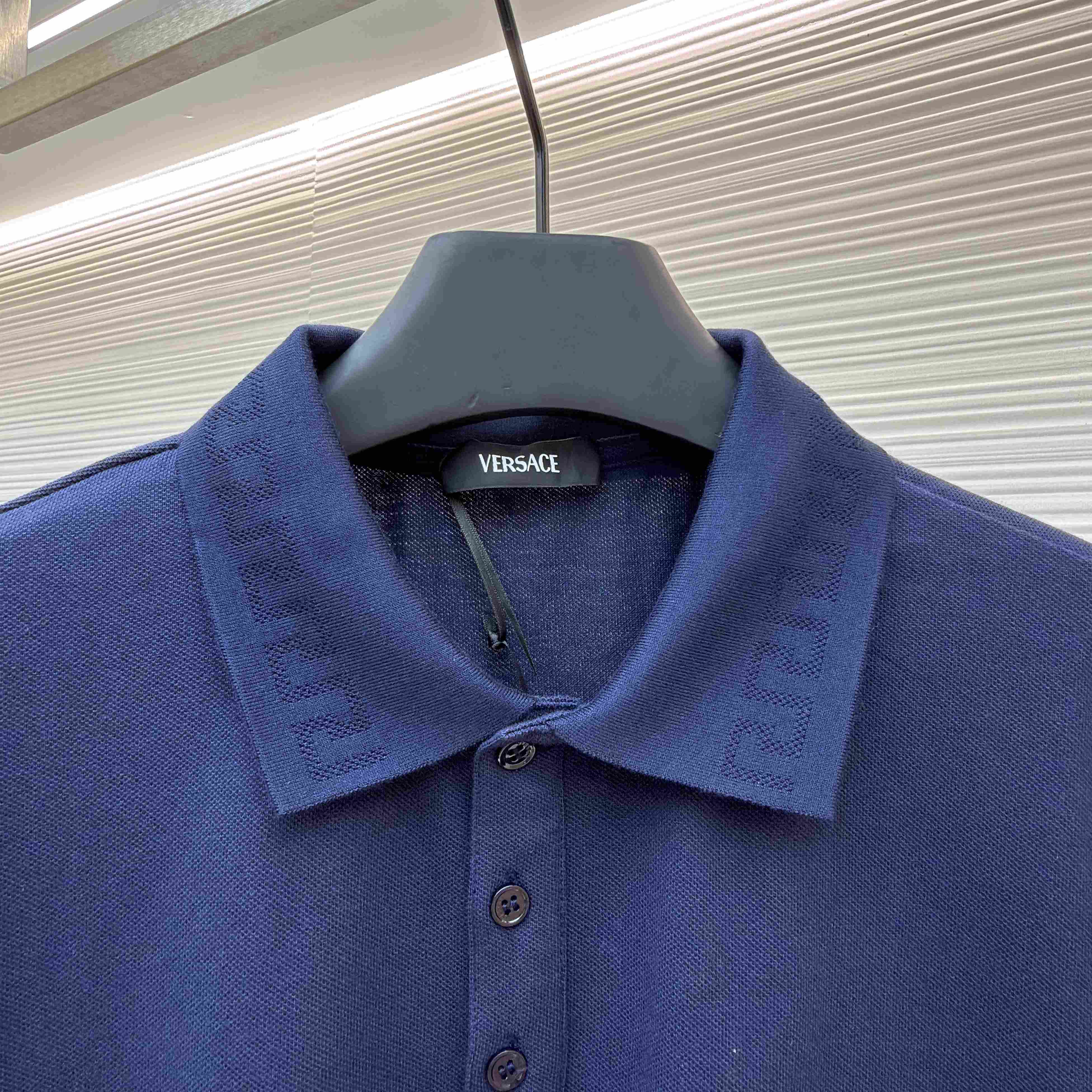 Versace Embroidered Cotton Piqué Polo - DesignerGu