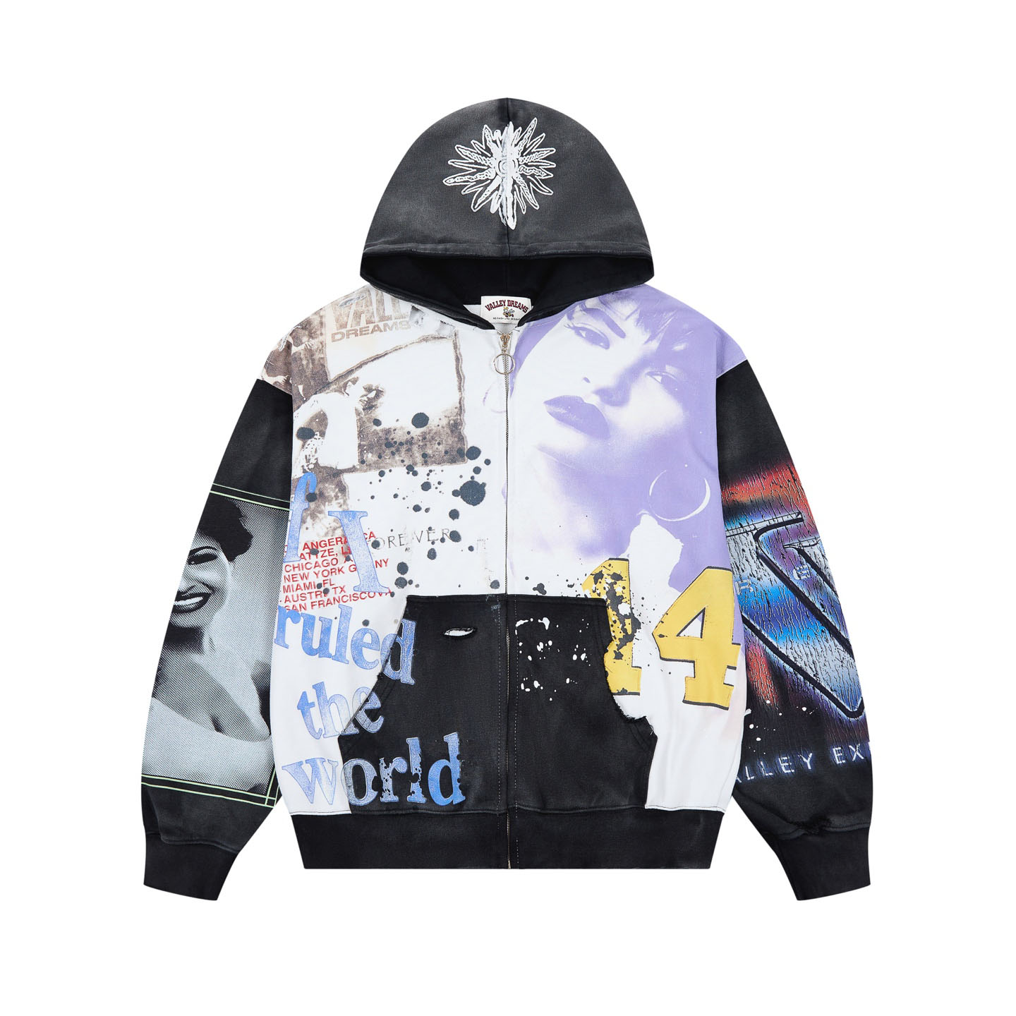 Vale Forever Noise Zip Up 'Dark Graphic' - DesignerGu