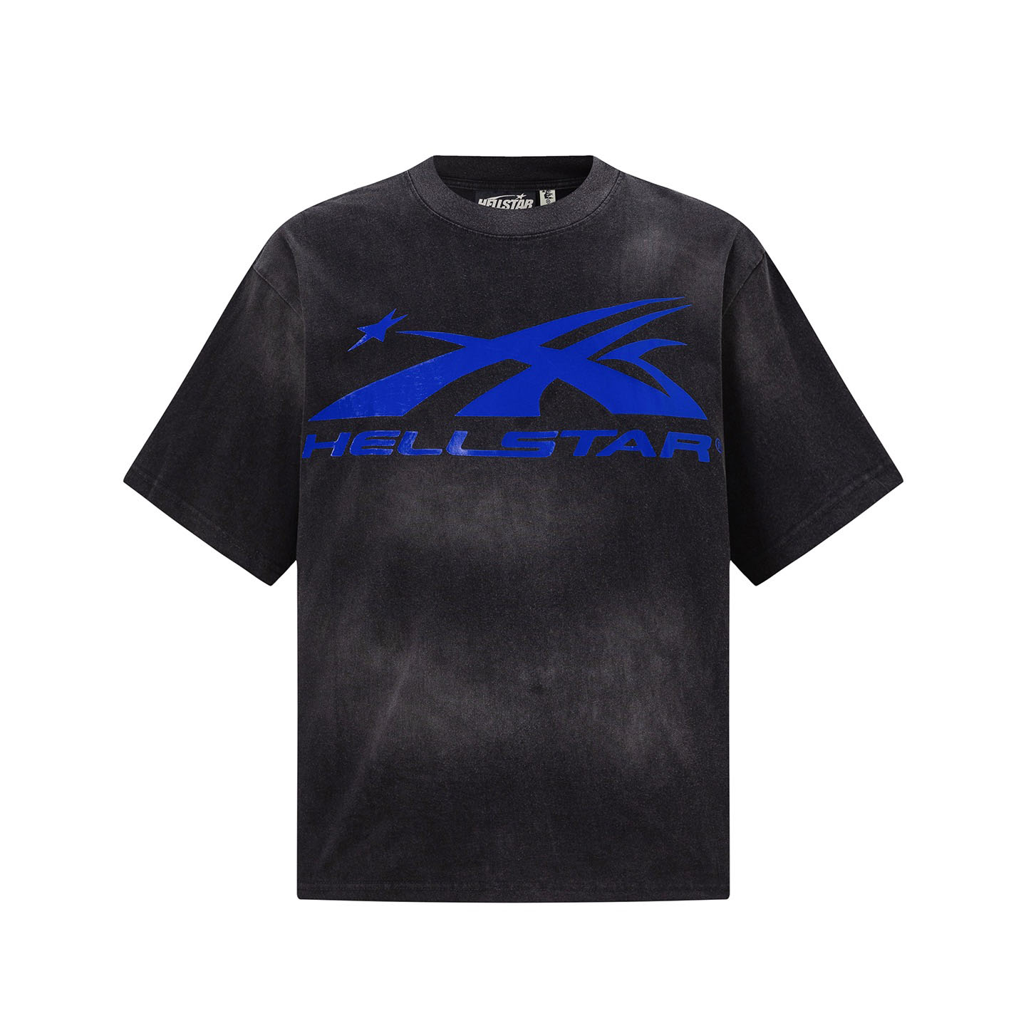Hellstar Sports Core Gel Logo T-Shirt 'Black/Royal Blue' - DesignerGu
