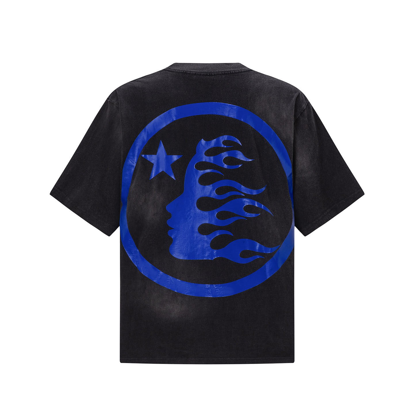Hellstar Sports Core Gel Logo T-Shirt 'Black/Royal Blue' - DesignerGu