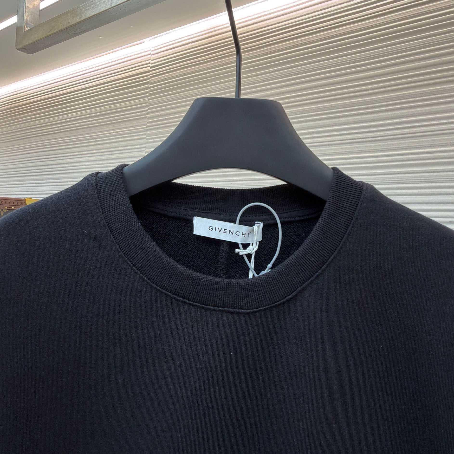 Givenchy Sweatshirt In Fleece With Givenchy Paris Gros Grain - DesignerGu