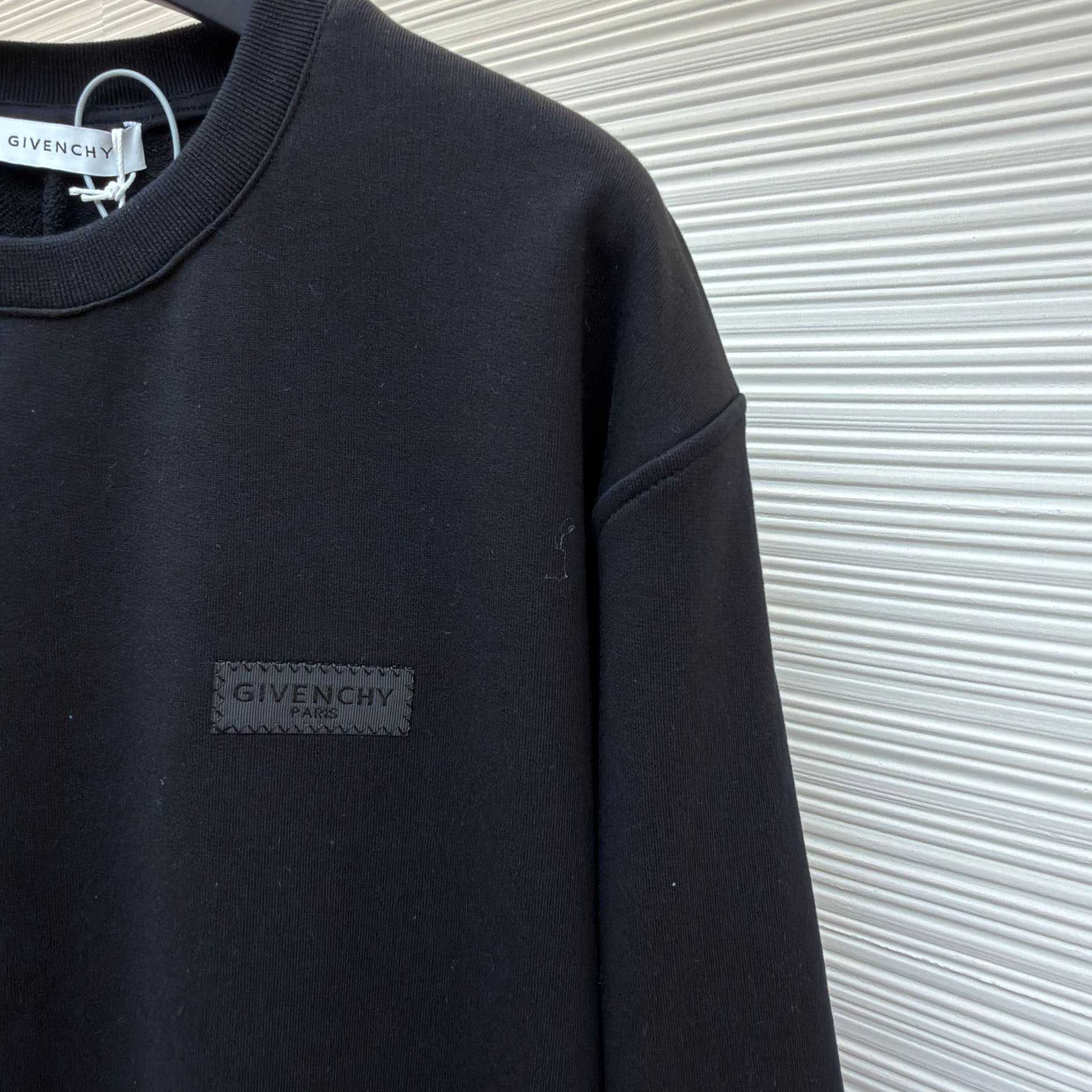 Givenchy Sweatshirt In Fleece With Givenchy Paris Gros Grain - DesignerGu
