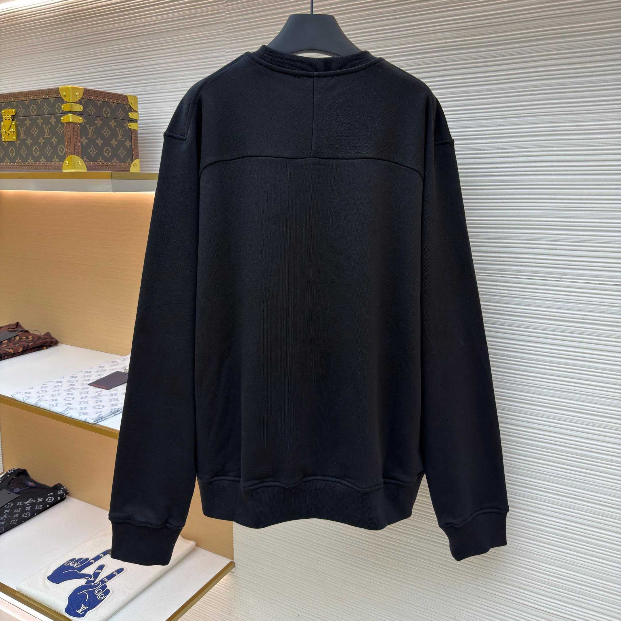 Givenchy Sweatshirt In Fleece With Givenchy Paris Gros Grain - DesignerGu