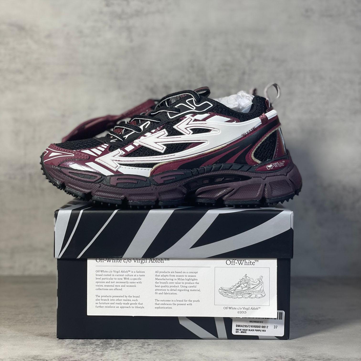 Off-White Be Right Back 'Dark Purple Black' Sneakers - DesignerGu