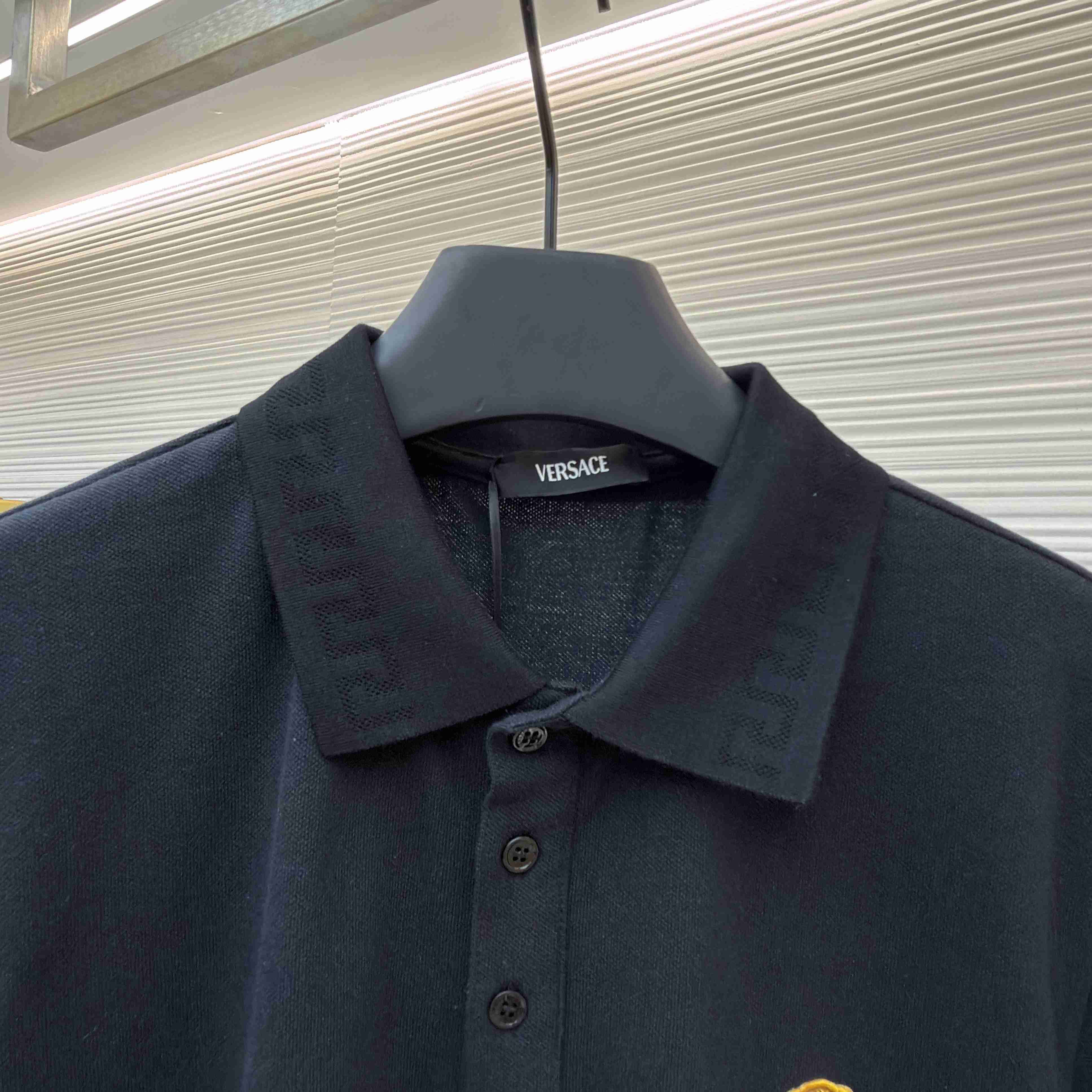 Versace Embroidered Cotton Piqué Polo - DesignerGu