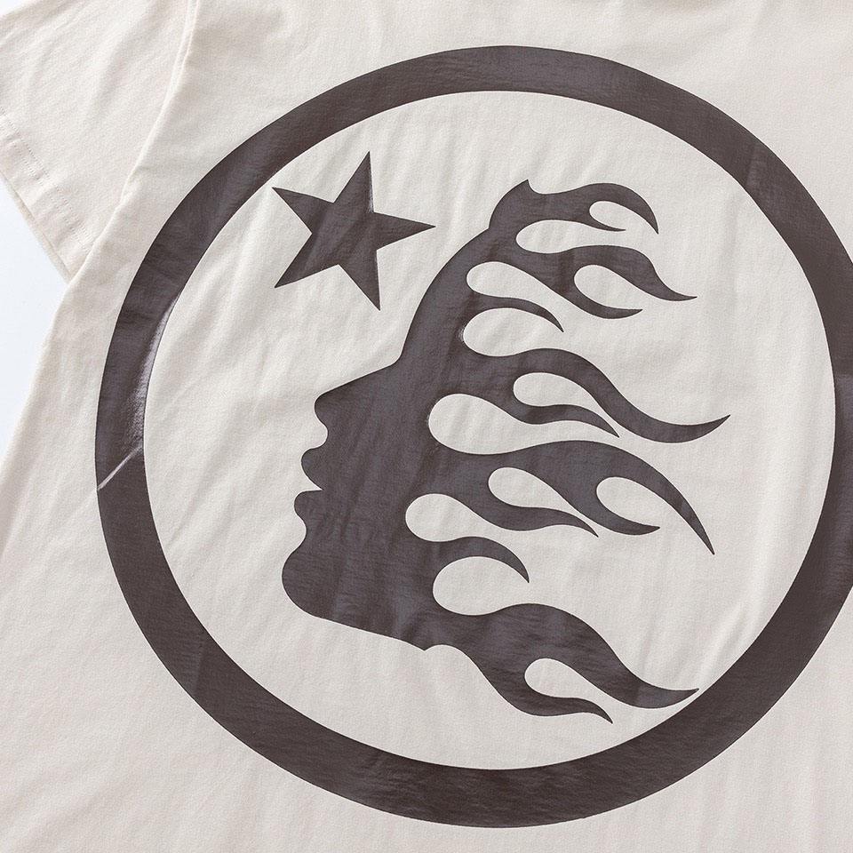 Hellstar Classic T-Shirt 'White/Brown' - DesignerGu