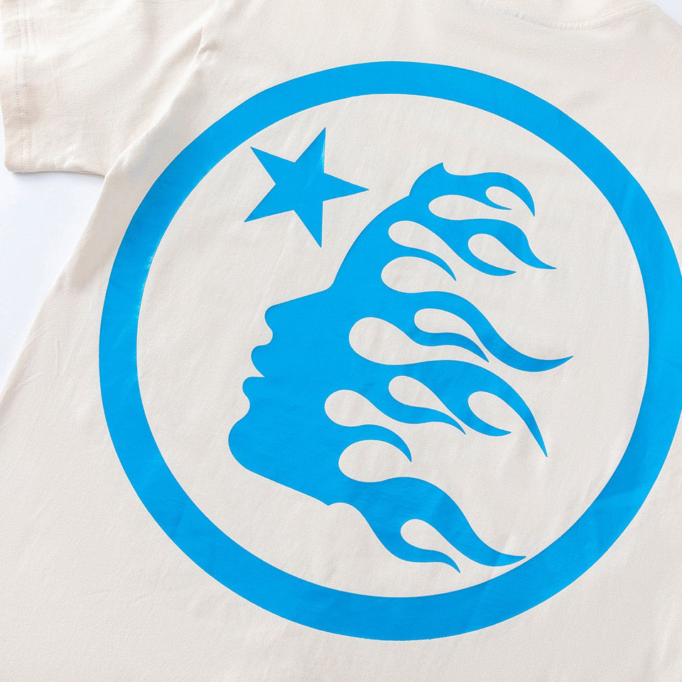 Hellstar Classic T-Shirt 'White/Blue' - DesignerGu