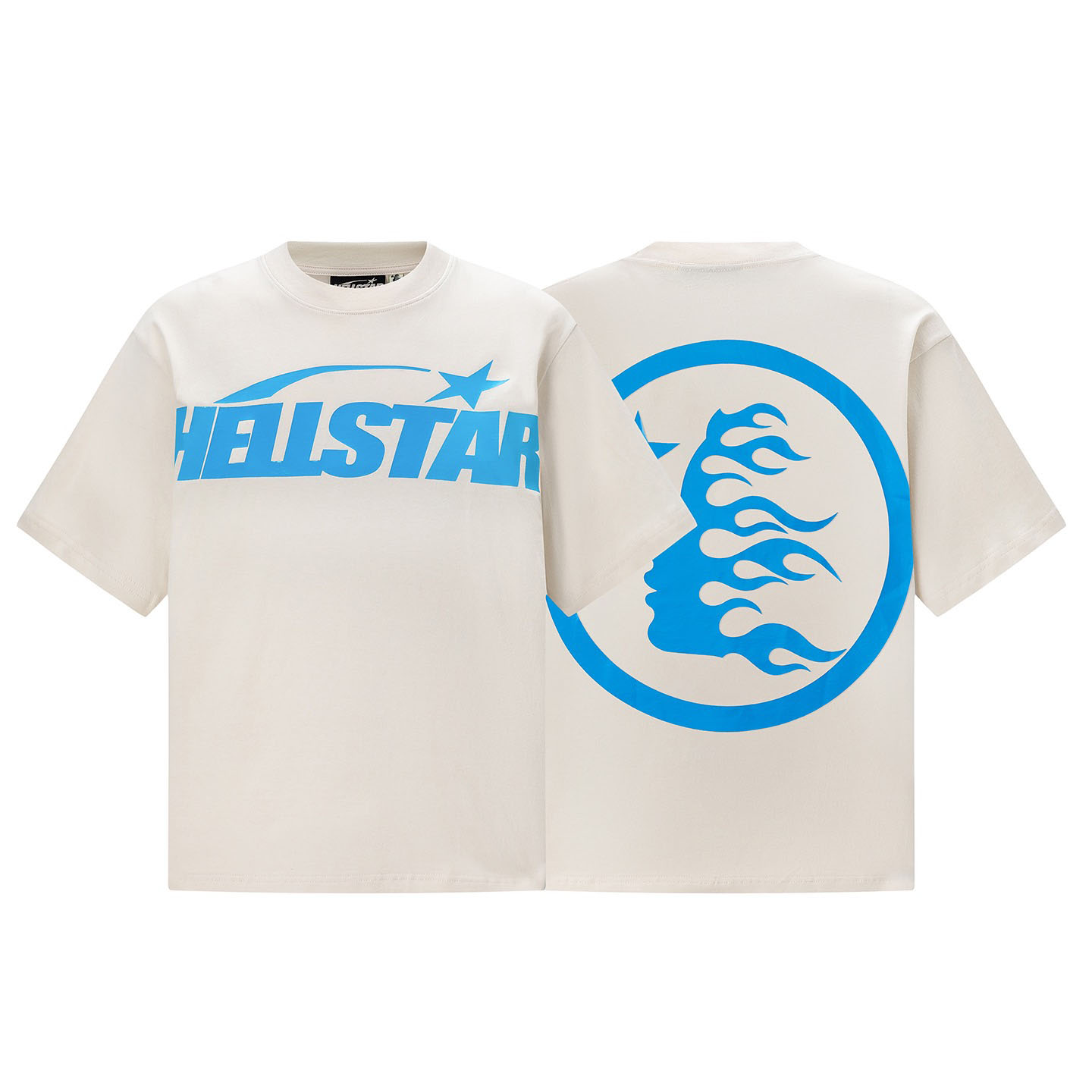 Hellstar Classic T-Shirt 'White/Blue' - DesignerGu