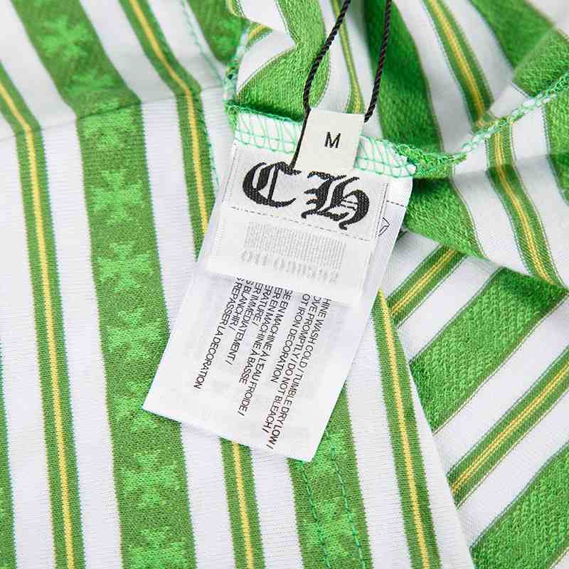 Chrome Hearts Teens From Mars Cross Script Green&White Long Sleeve Polo - DesignerGu