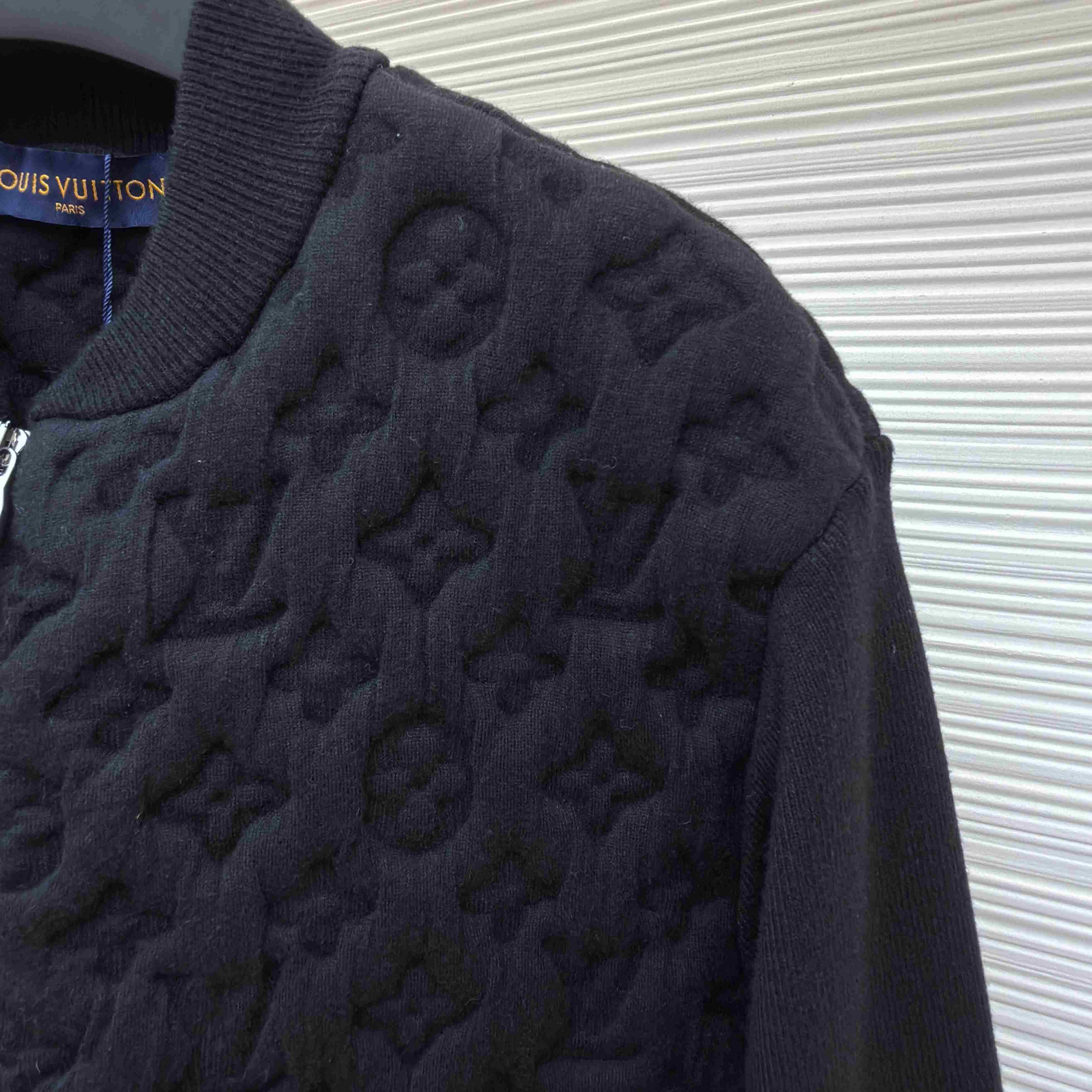 Louis Vuitton Monogram Padded Wool Blend Bomber 1AGJV7 - DesignerGu