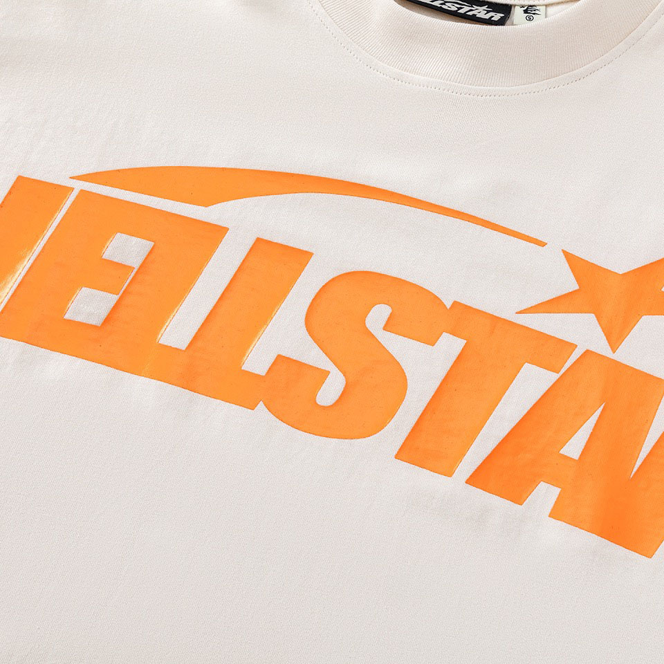 Hellstar Classic T-Shirt  'White/Orange' - DesignerGu