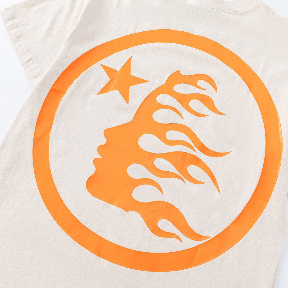 Hellstar Classic T-Shirt  'White/Orange' - DesignerGu